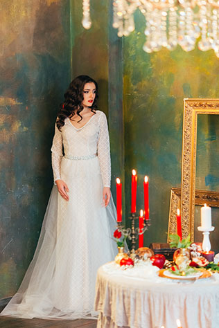 Свадебная фотосессия в дворцовом стиле, образ невесты