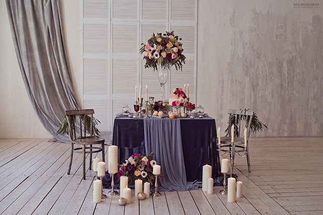 Свадебная фотосессия в гламурном стиле, элементы декора