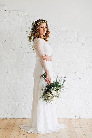 Свадебная фотосессия в стиле бохо, образ невесты