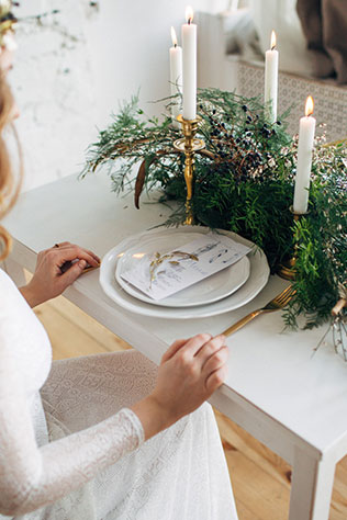 Свадебная фотосессия в стиле бохо, декор стола, меню