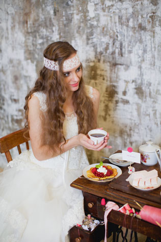 Свадебная фотосессия в стиле хендмейд, невеста