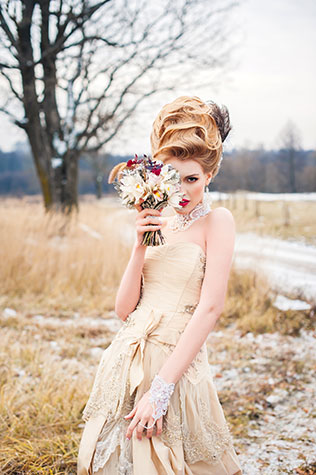 свадебная фотосессия в стиле Марии-Антуанетты, образ невесты