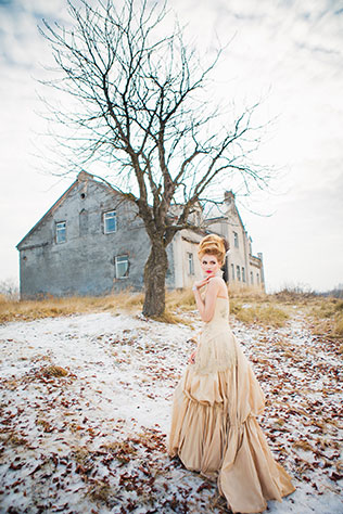 свадебная фотосессия в стиле Марии-Антуанетты, образ невесты