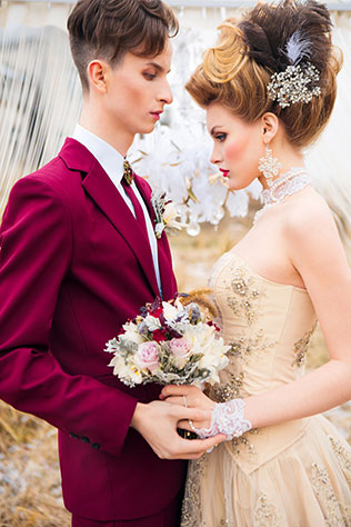 свадебная фотосессия в стиле Марии-Антуанетты, жених и невеста