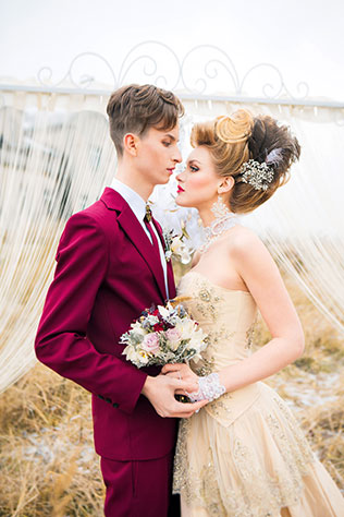 свадебная фотосессия в стиле Марии-Антуанетты, жених и невеста