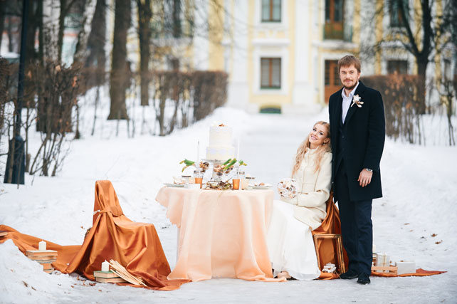 Свадебная фотосессия в стиле русского классицизма, декор, место съемки, жених и невеста