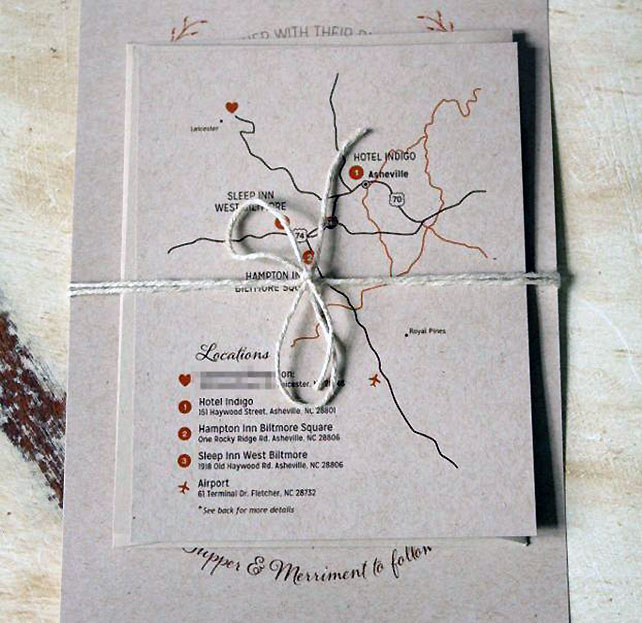 свадебная полиграфия, информационная карточка