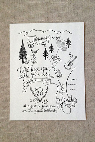 свадебная полиграфия, информационная карточка