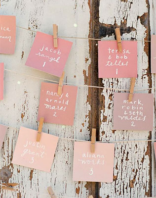 свадебная полиграфия, рассадочные карточки