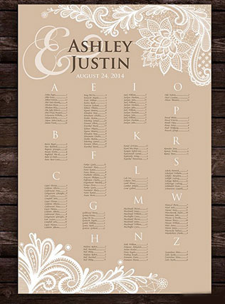 свадебная полиграфия, план рассадки гостей