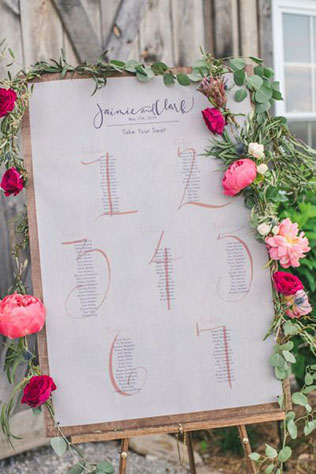 свадебная полиграфия, план рассадки гостей