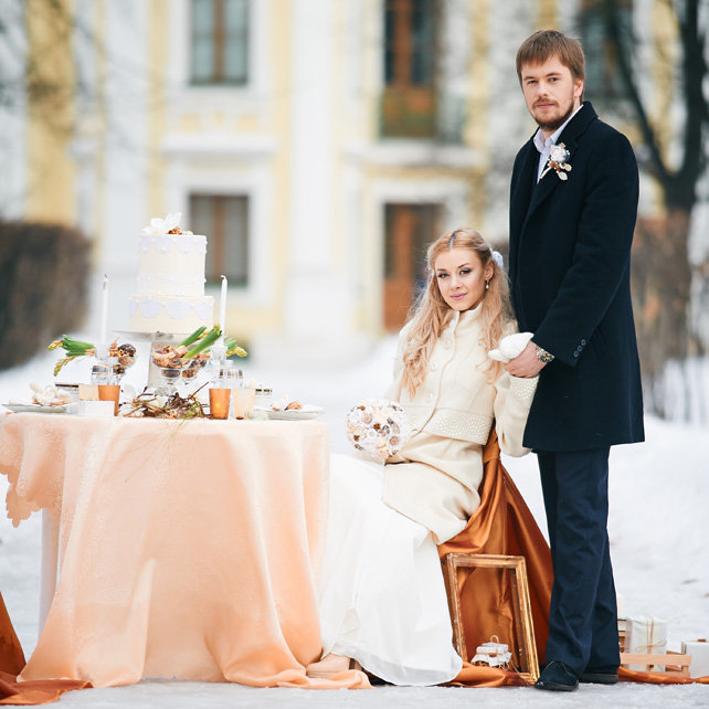Свадебная фотосессия в стиле русского классицизма: Илья и Евгения