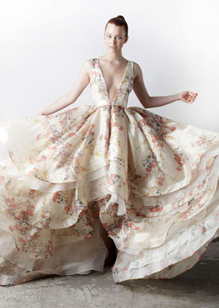 Свадебные платья с цветами