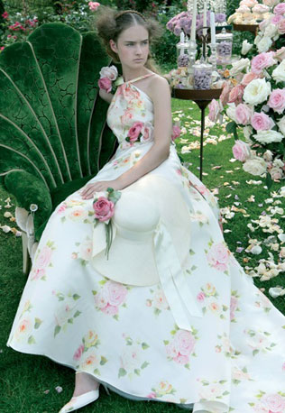 Свадебные платья с цветами