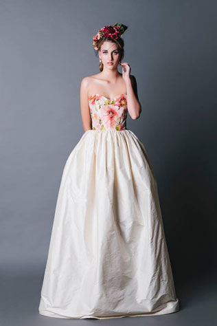 Свадебные платья с цветами