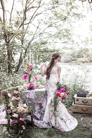 Свадебные платья с цветами