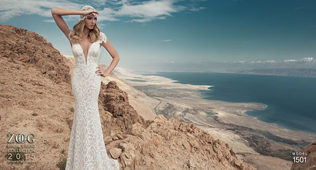 Свадебные платья Zoog Bridal 2015, кружева, длинный вырез
