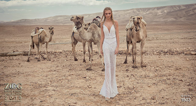 Свадебные платья Zoog Bridal 2015, длинный вырез, легкая ткань