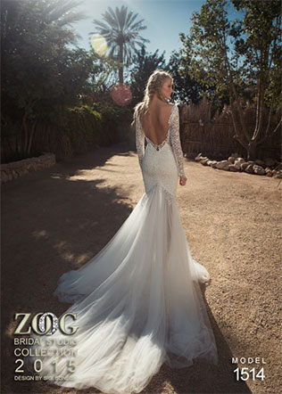 Свадебные платья Zoog Bridal 2015, длинный шлейф