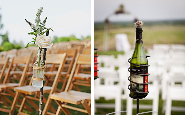 вазы из винных бутылок