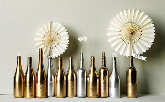 вазы из винных бутылок