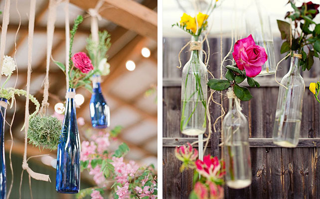 висящие бутылки