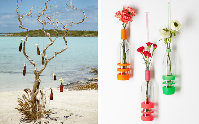 висящие бутылки