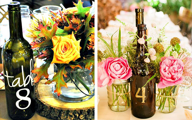 бутылка-номер стола