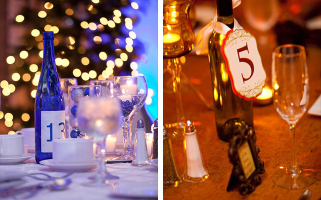 бутылка-номер стола