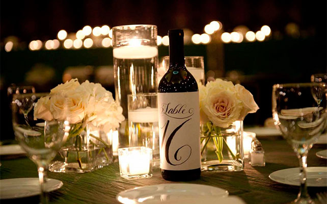 бутылка-номер стола