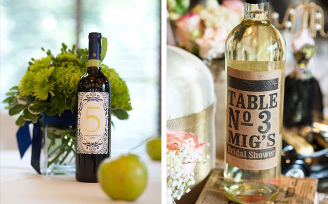 бутылка-номер стола