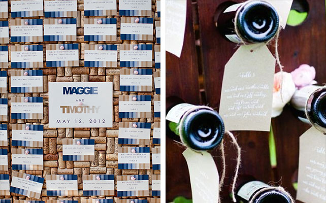 бутылка в оформлении плана рассадки