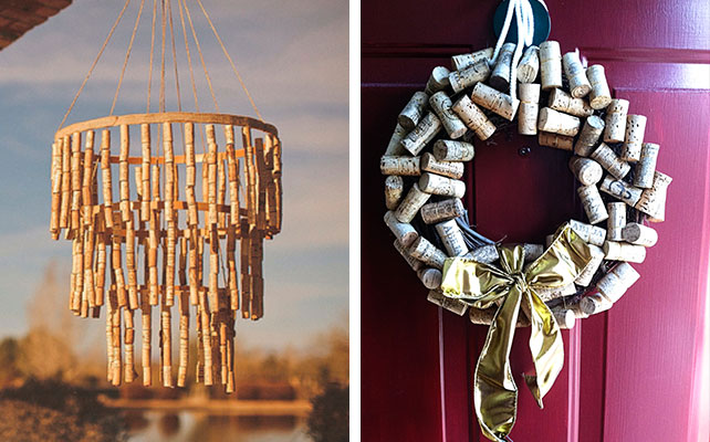 винные пробки в декоре свадьбы