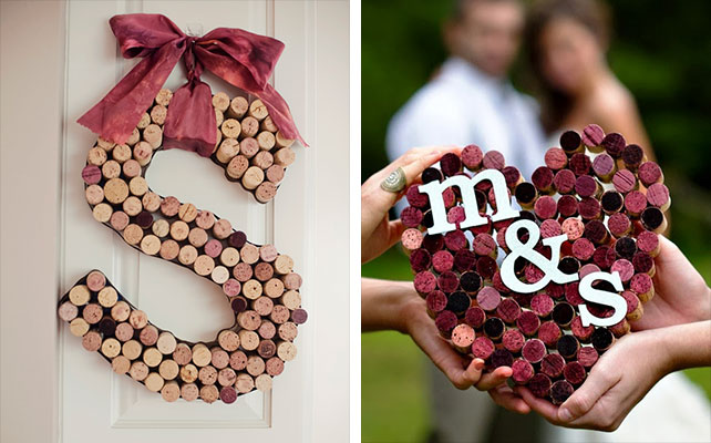 винные пробки в декоре свадьбы