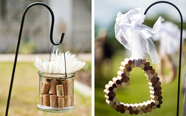 винные пробки в декоре свадьбы