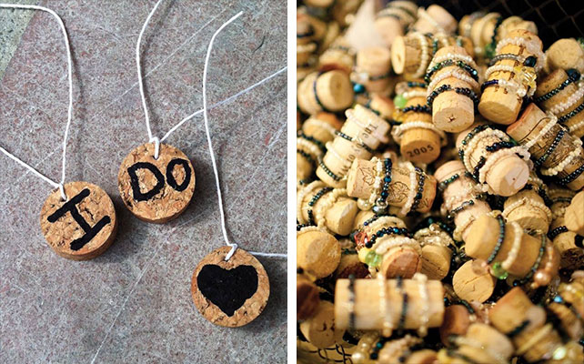 винные пробки в декоре свадьбы