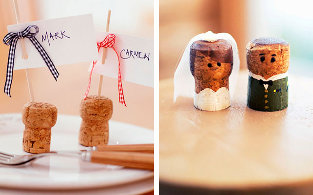 винные пробки в декоре свадьбы