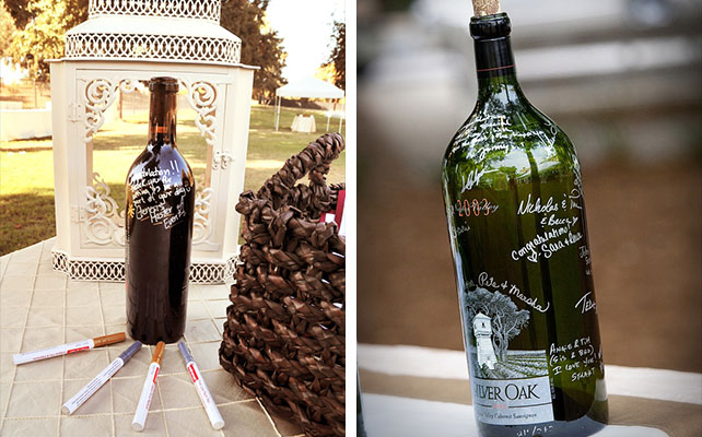 винная бутылка — книга пожеланий