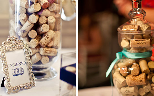 винные пробки для записи свадебных пожеланий