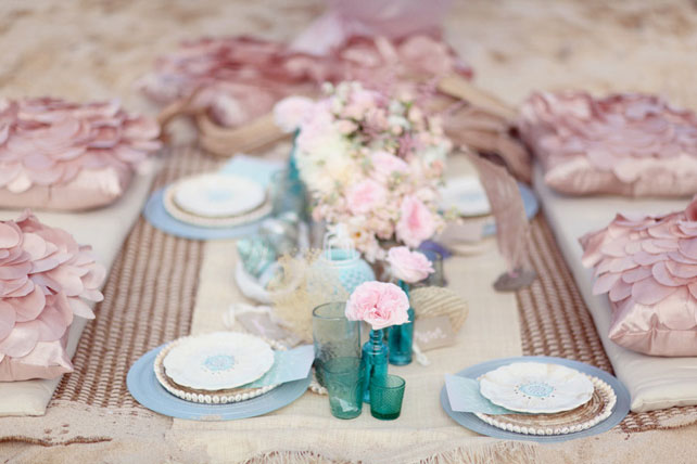 Свадебные тренды 2015 - пастельные цвета, сервировка стола