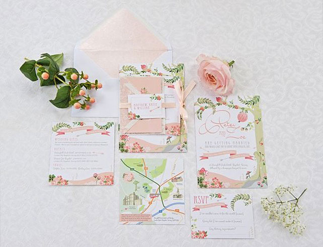 Свадебные тренды 2015 - пастельные цвета, свадебная полиграфия