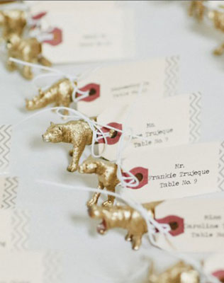 Свадебные тренды 2015 - флора и фауна, рассадочные карточки-зверушки