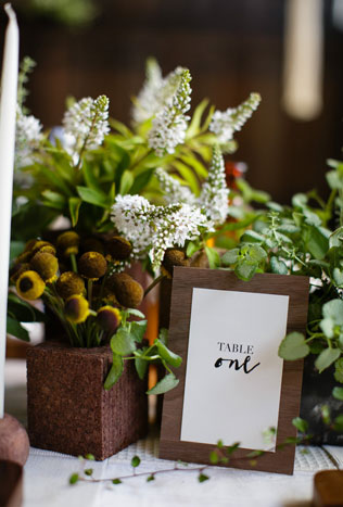 Свадебные тренды 2015 - эко-стиль, нумерация столов