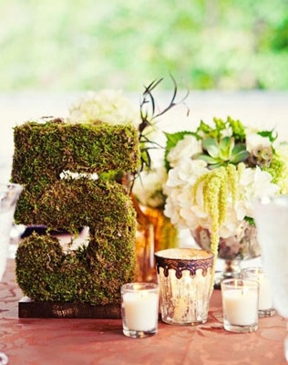 Свадебные тренды 2015 - эко-стиль, нумерация стола