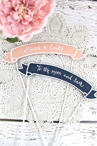 Свадебные тренды 2015 - каллиграфия, флажки