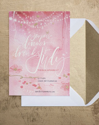 Свадебные тренды 2015 - акварельные приглашения