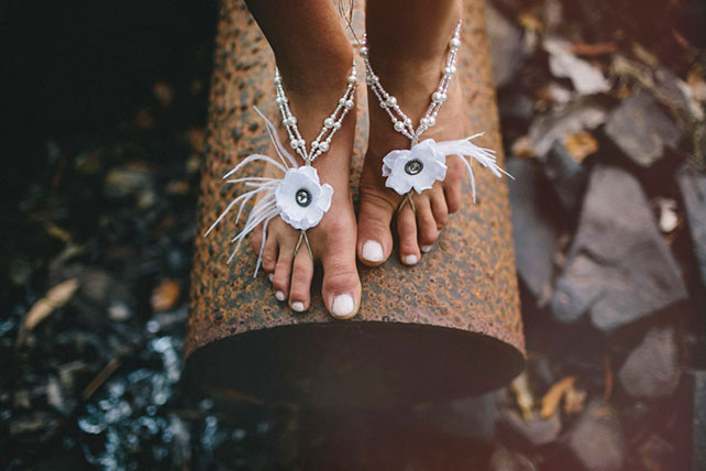 Свадебные тренды 2015 - стиль бохо, украшение для ног
