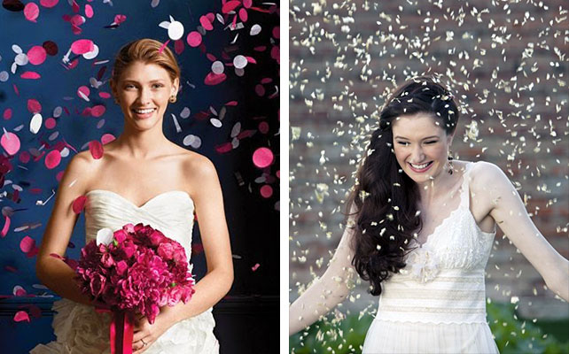 конфетти на свадьбе