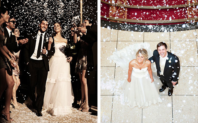 конфетти на свадьбе
