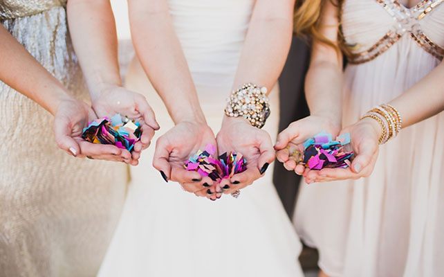 конфетти на свадьбе